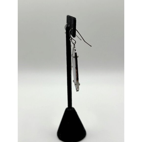 Kendra Scott Elle Drop Earrings Silver Tone Ivory - Picture 7 of 8